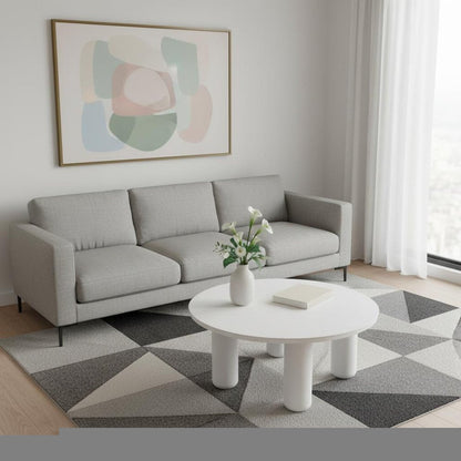 34" White Rounded Aluminum Outdoor Coffee Table HomeRoots