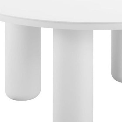 34" White Rounded Aluminum Outdoor Coffee Table HomeRoots