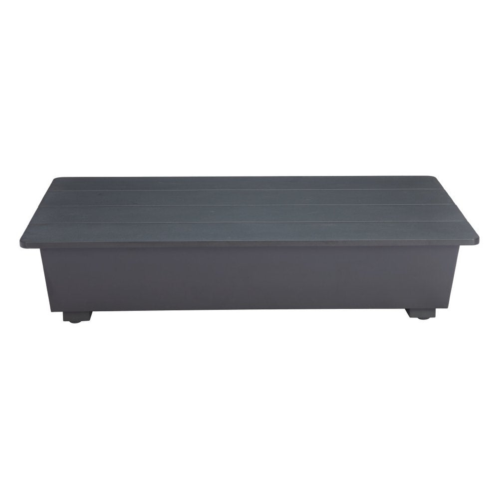 50" Black Aluminum Outdoor Coffee Table HomeRoots