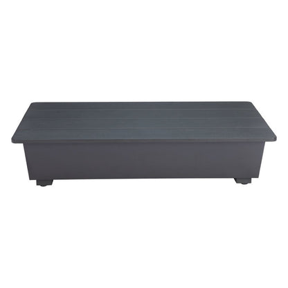 50" Black Aluminum Outdoor Coffee Table HomeRoots
