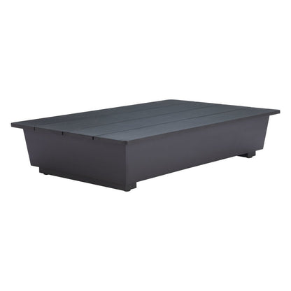 50" Black Aluminum Outdoor Coffee Table HomeRoots
