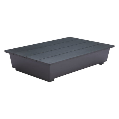 50" Black Aluminum Outdoor Coffee Table HomeRoots