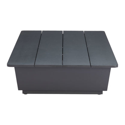50" Black Aluminum Outdoor Coffee Table HomeRoots