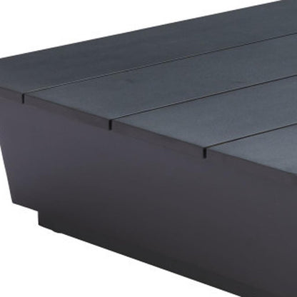 50" Black Aluminum Outdoor Coffee Table HomeRoots