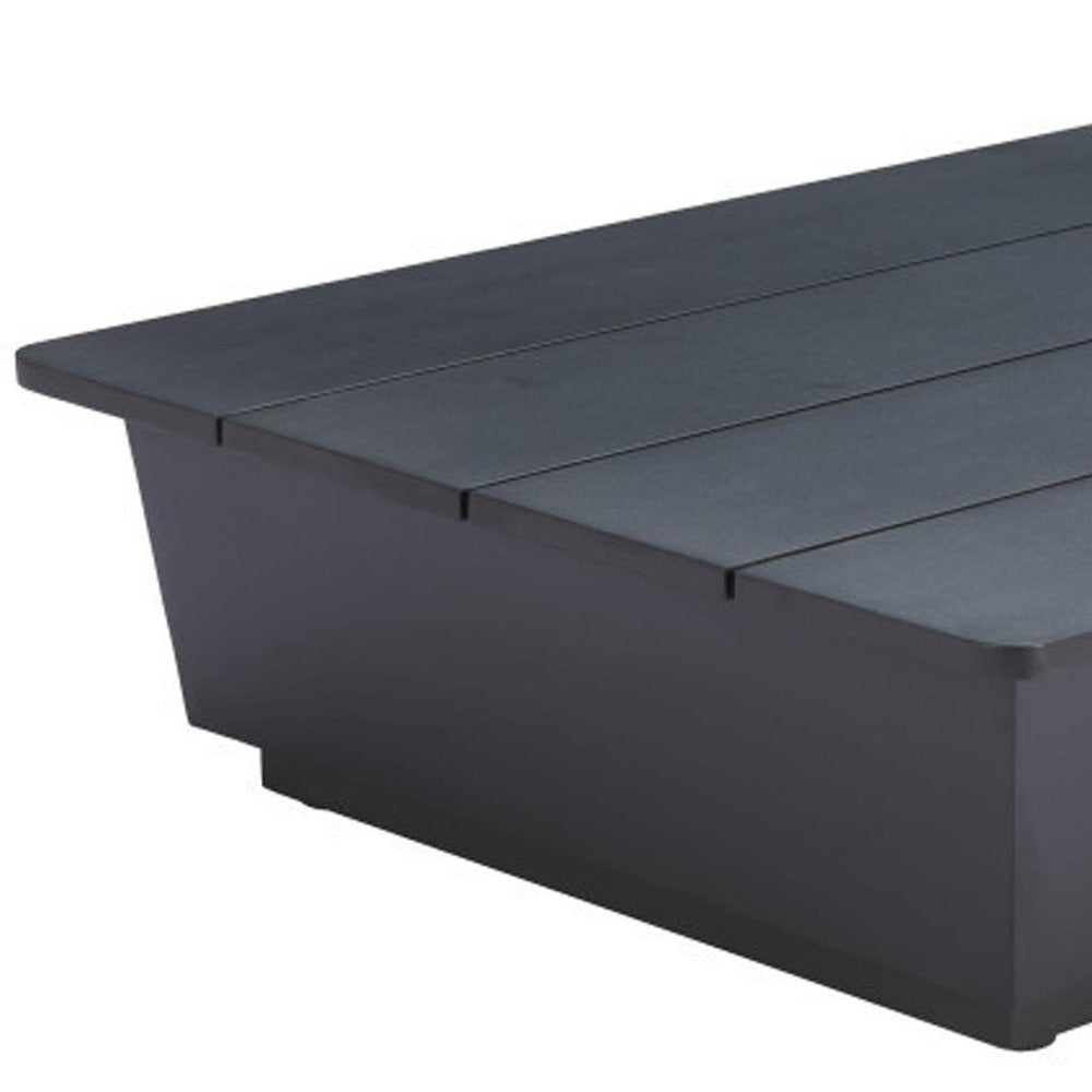 50" Black Aluminum Outdoor Coffee Table HomeRoots