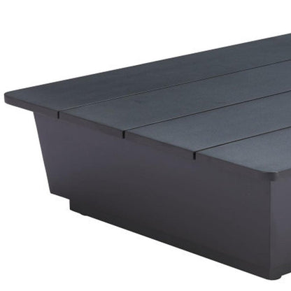 50" Black Aluminum Outdoor Coffee Table HomeRoots
