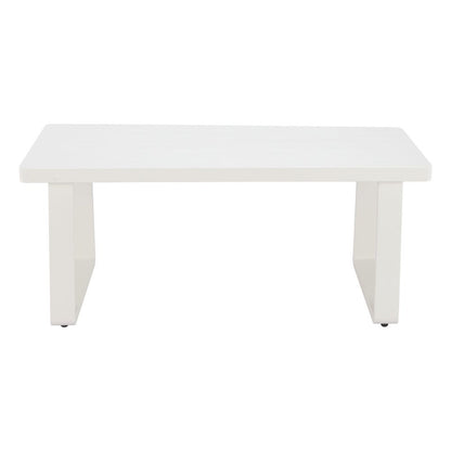 43" White Aluminum Outdoor Coffee Table HomeRoots