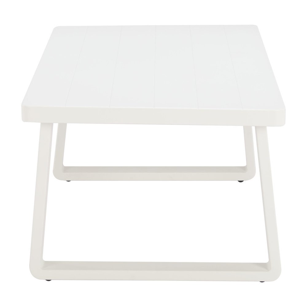 43" White Aluminum Outdoor Coffee Table HomeRoots