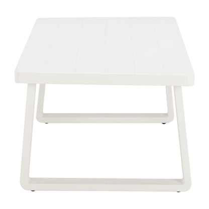 43" White Aluminum Outdoor Coffee Table HomeRoots