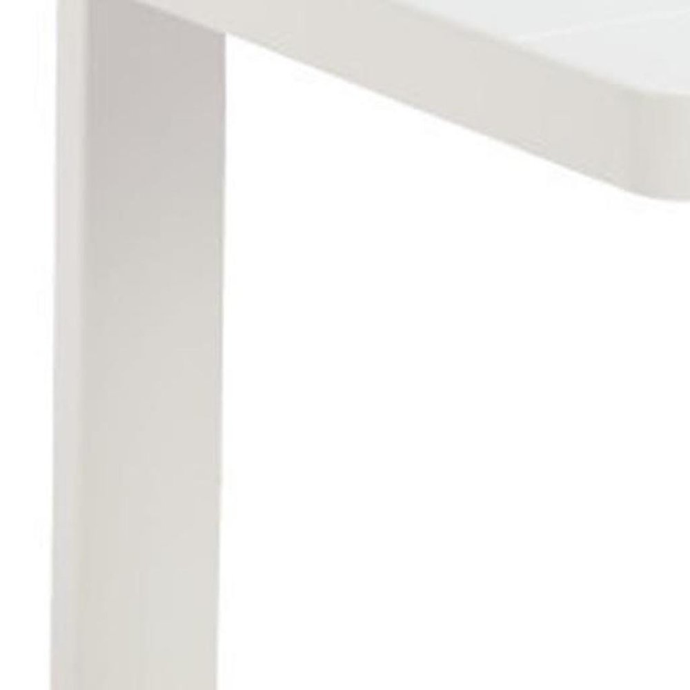 43" White Aluminum Outdoor Coffee Table HomeRoots