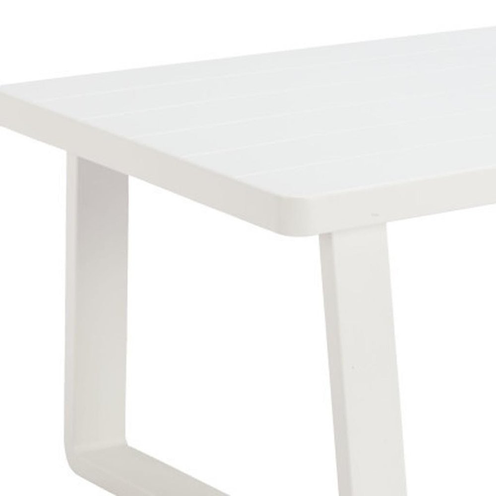 43" White Aluminum Outdoor Coffee Table HomeRoots
