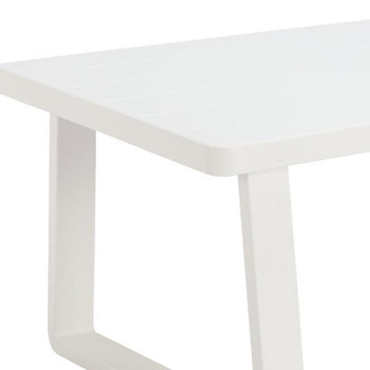 43" White Aluminum Outdoor Coffee Table HomeRoots