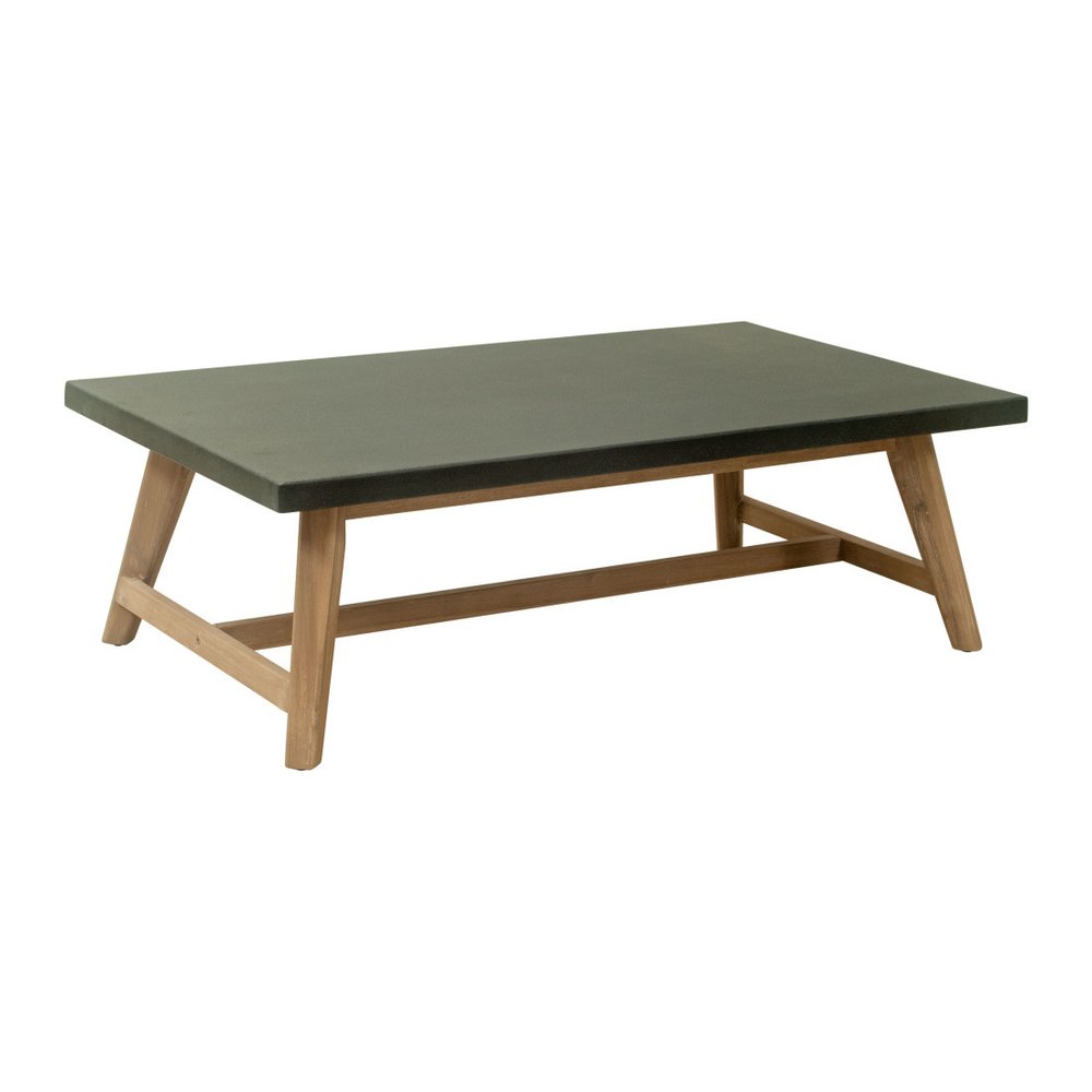 48" Dark Gray Concrete Outdoor Coffee Table HomeRoots