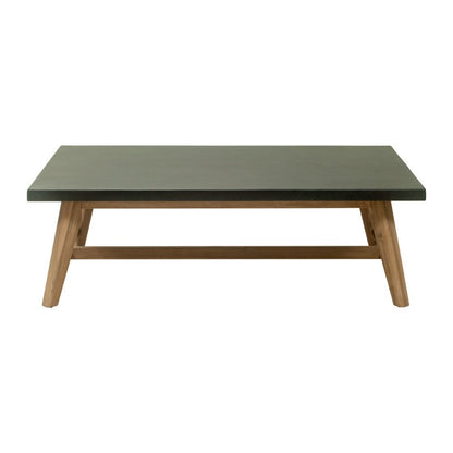 48" Dark Gray Concrete Outdoor Coffee Table HomeRoots