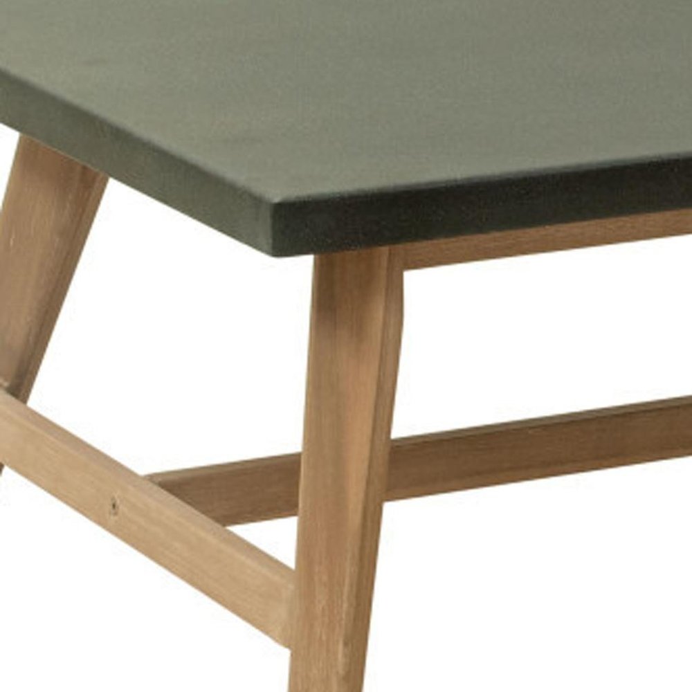 48" Dark Gray Concrete Outdoor Coffee Table HomeRoots