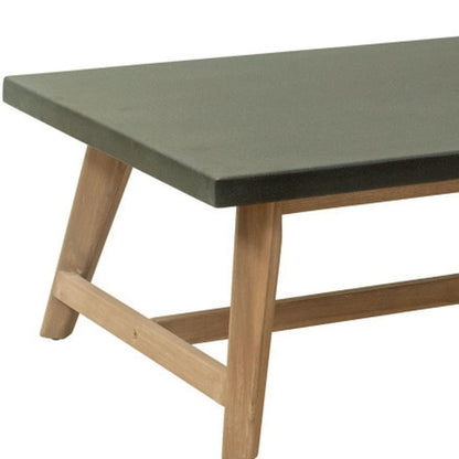 48" Dark Gray Concrete Outdoor Coffee Table HomeRoots