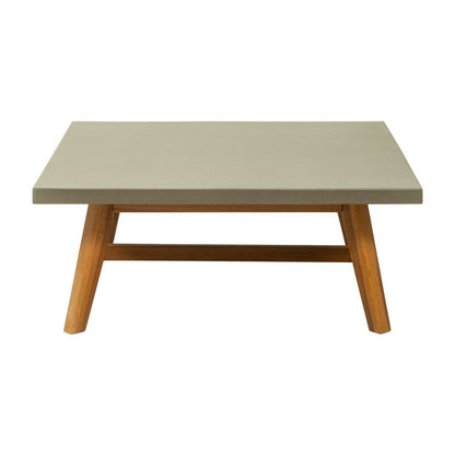 36" Gray Concrete Outdoor Coffee Table HomeRoots