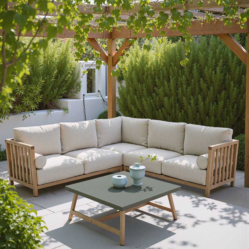 36" Gray Concrete Outdoor Coffee Table HomeRoots