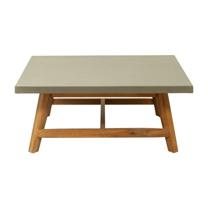 36" Gray Concrete Outdoor Coffee Table HomeRoots