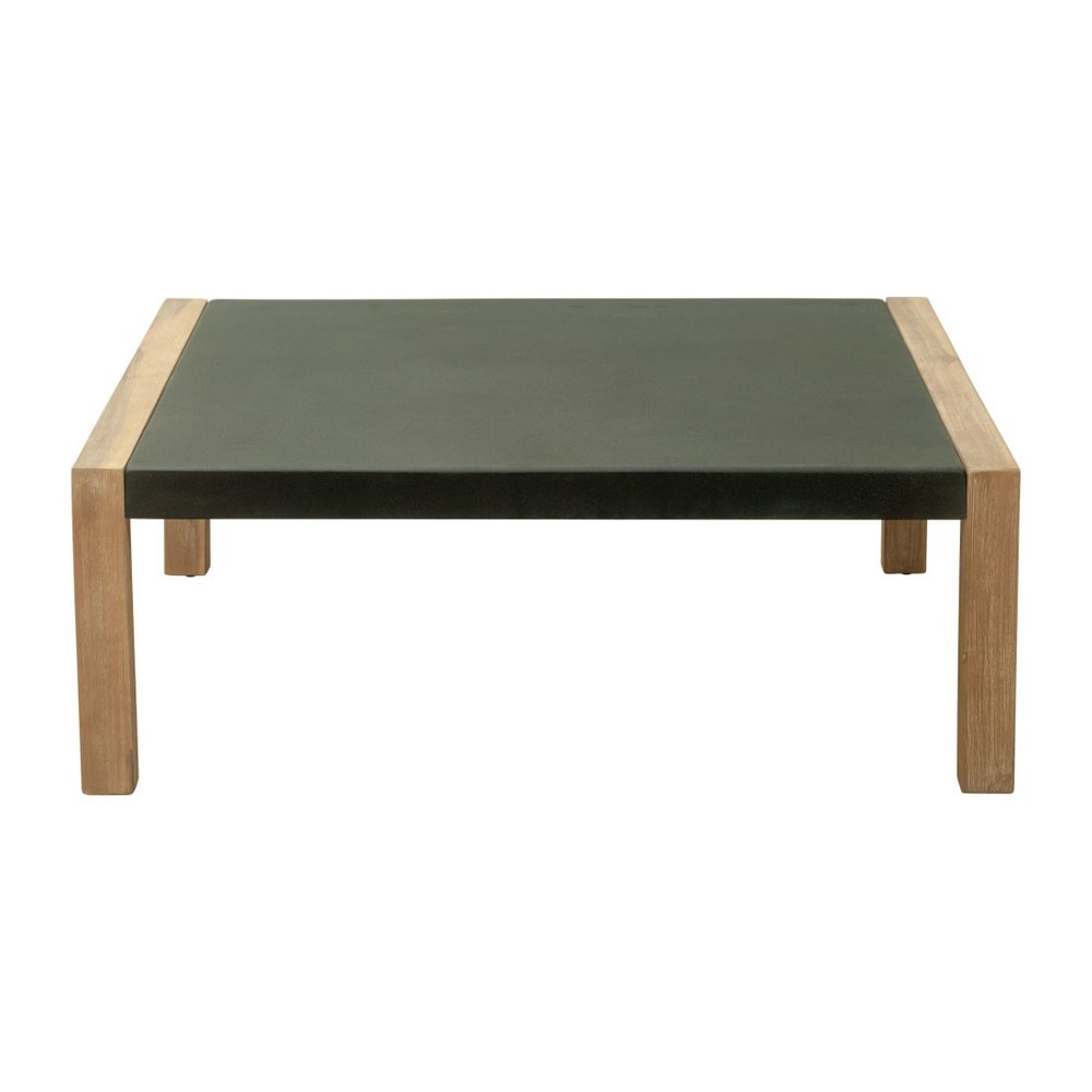 36" Gray Square Concrete Outdoor Coffee Table HomeRoots