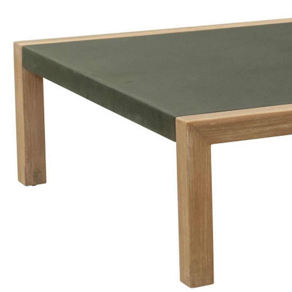36" Gray Square Concrete Outdoor Coffee Table HomeRoots