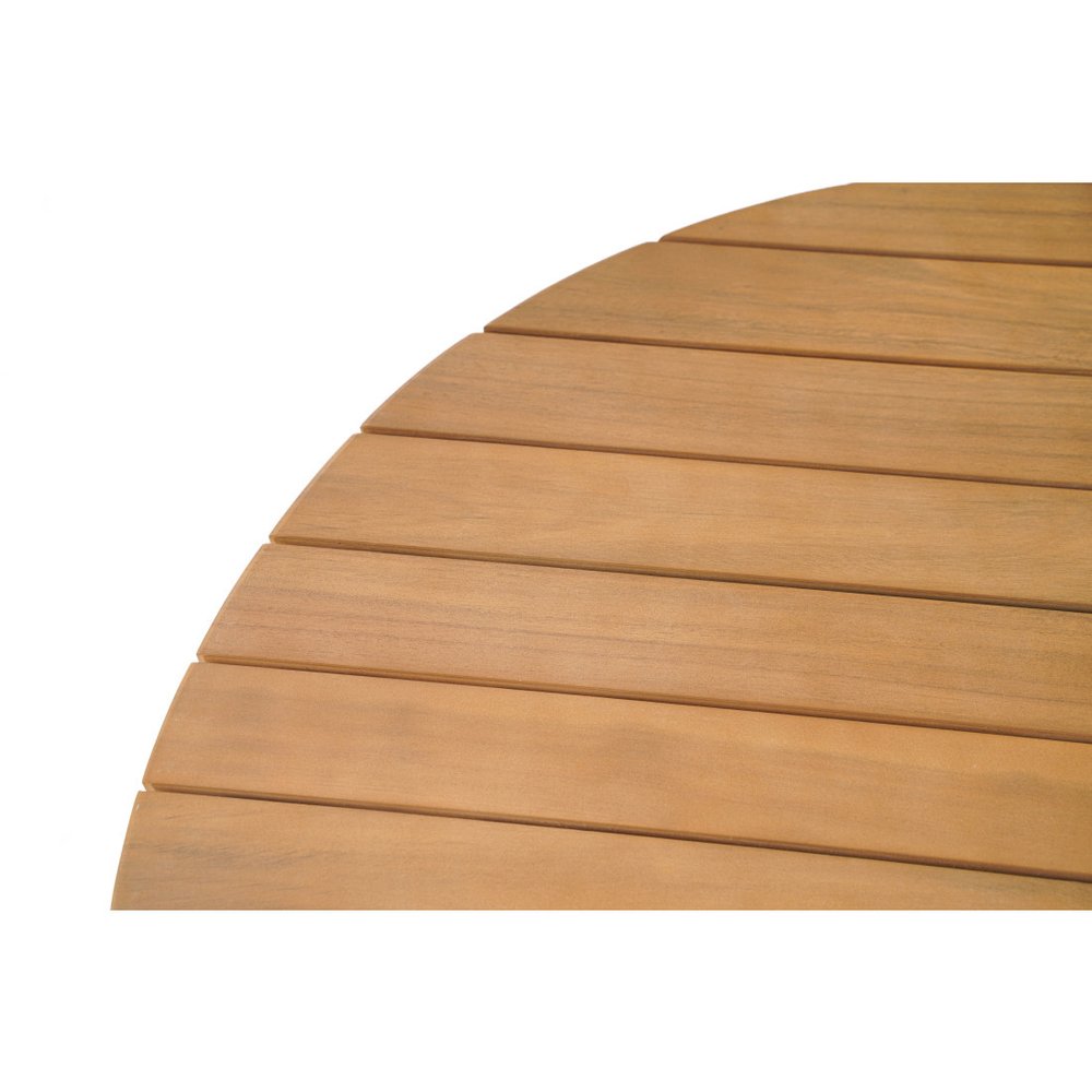 32" Natural Rounded Solid Wood Outdoor Coffee Table HomeRoots