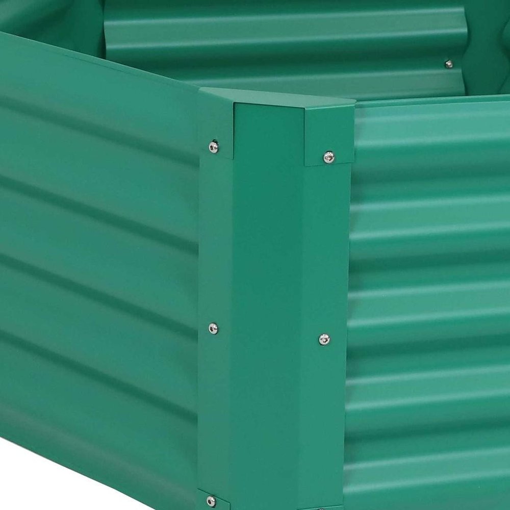 16" X 41" Green Steel Hexagon Planter Box HomeRoots