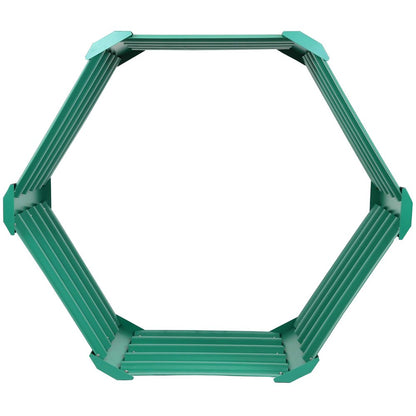 16" X 41" Green Steel Hexagon Planter Box HomeRoots