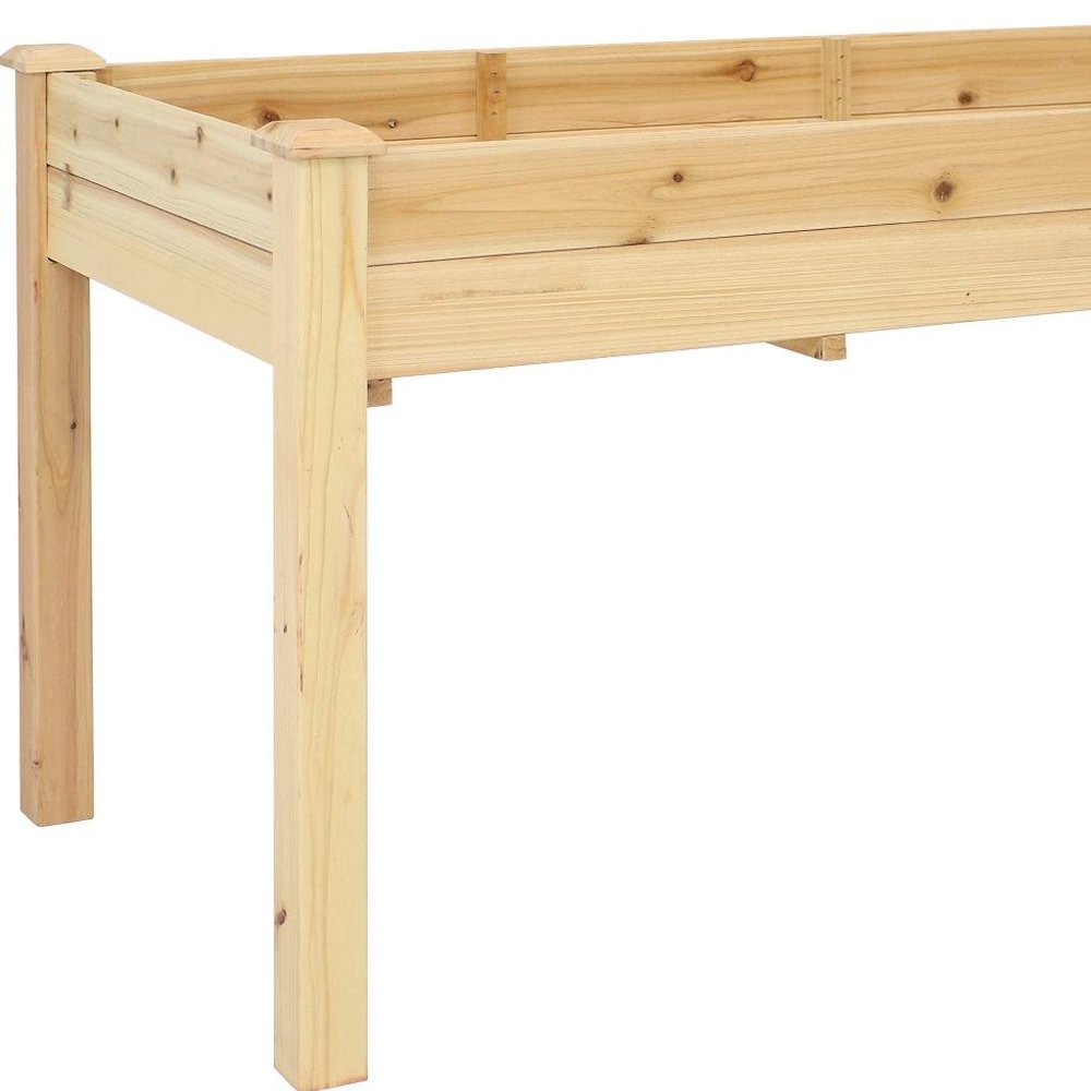 49" X 25" Natural Rectangular Raised Garden Bed — view 7