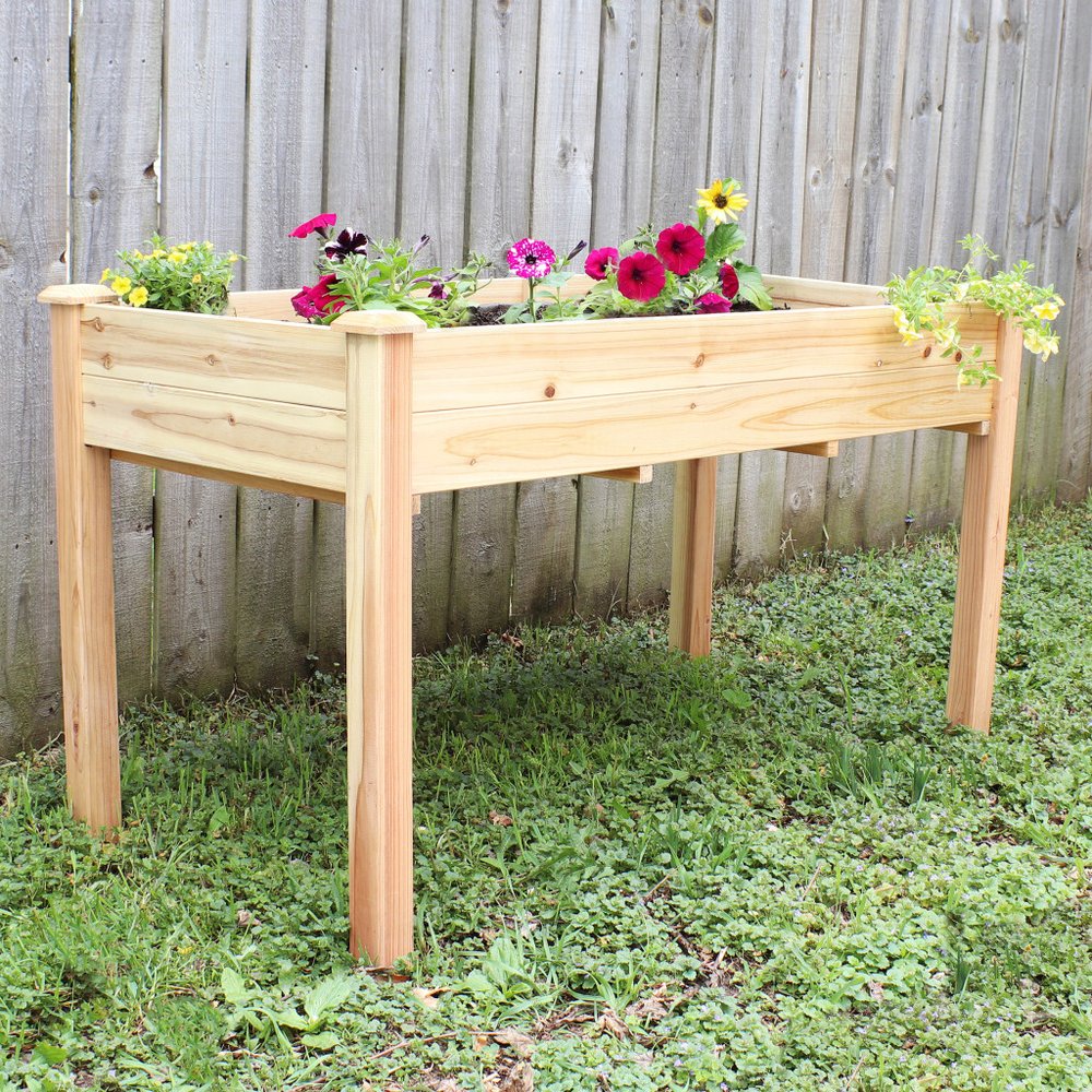 49" X 25" Natural Rectangular Raised Garden Bed — view 2