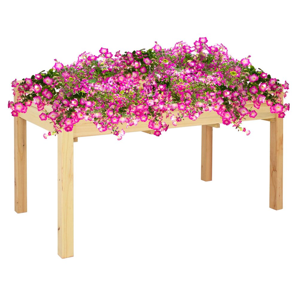 49" X 25" Natural Rectangular Raised Garden Bed — view 3