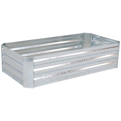 12" X 48" Silver Metal Rectangular Raised Garden Bed HomeRoots