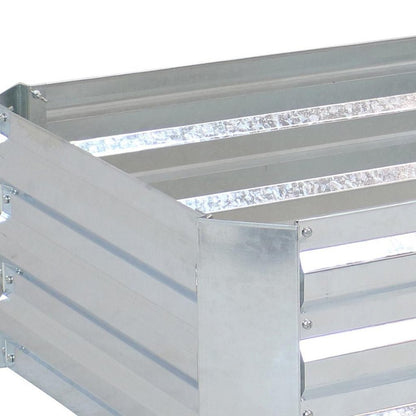 12" X 48" Silver Metal Rectangular Raised Garden Bed HomeRoots