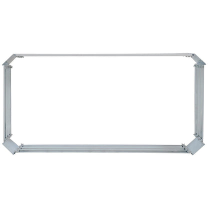 12" X 48" Silver Metal Rectangular Raised Garden Bed HomeRoots