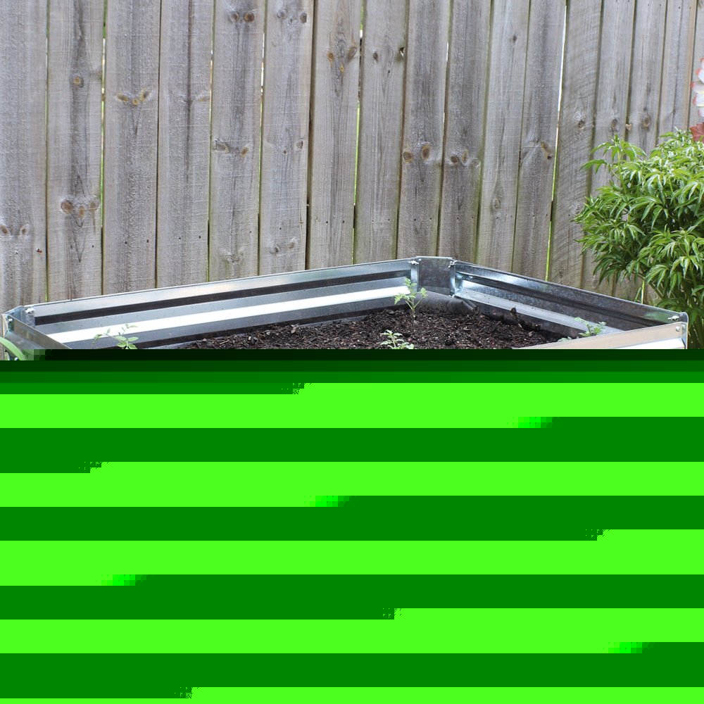 12" X 48" Silver Steel Rectangular Raised Garden Bed HomeRoots