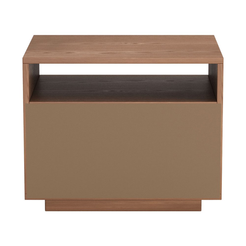 16" Natural Wood Plantation Shutter One Drawer Nightstand HomeRoots