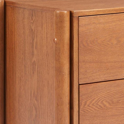 22" Walnut Solid Wood Two Drawer Nightstand HomeRoots