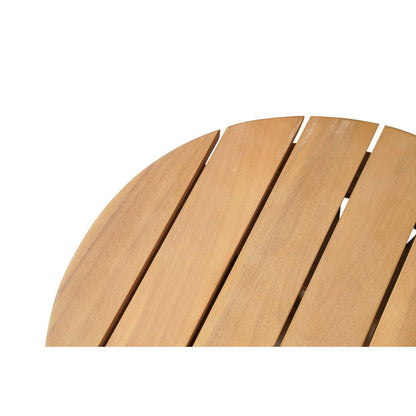 16" Natural Solid Wood Round Outdoor Side Table HomeRoots