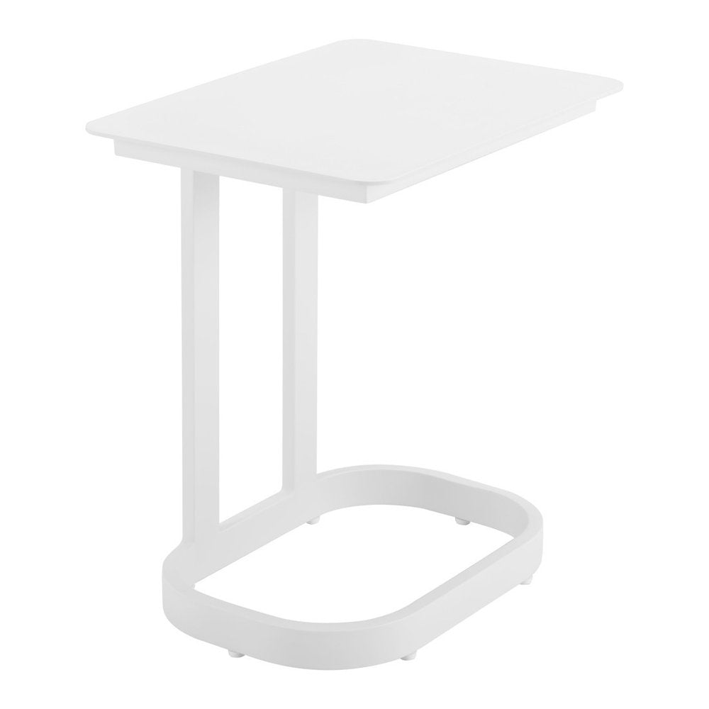 22" White Aluminum Outdoor Side Table HomeRoots