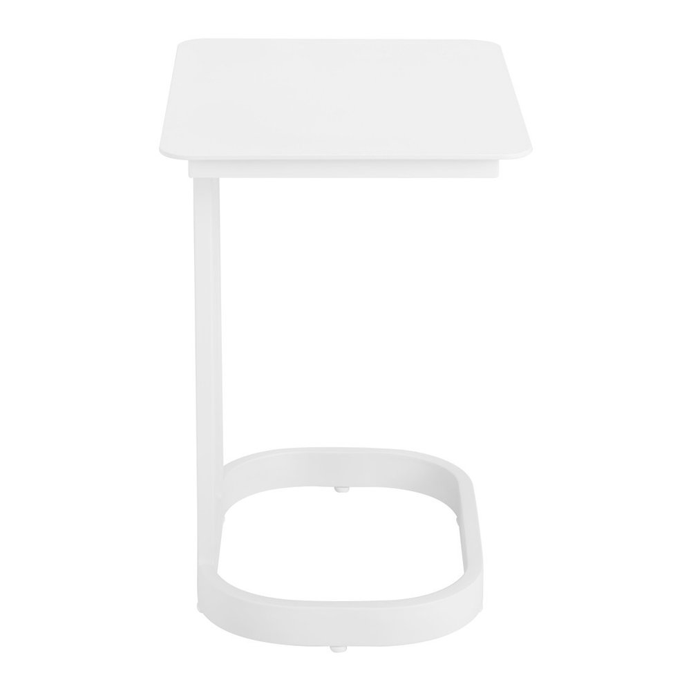 22" White Aluminum Outdoor Side Table HomeRoots
