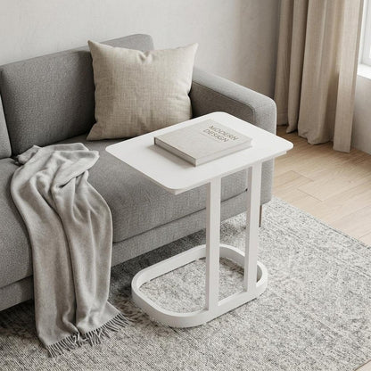 22" White Aluminum Outdoor Side Table HomeRoots