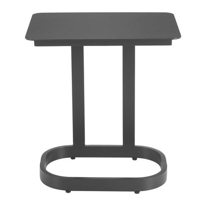 22" Black Aluminum Outdoor Side Table HomeRoots