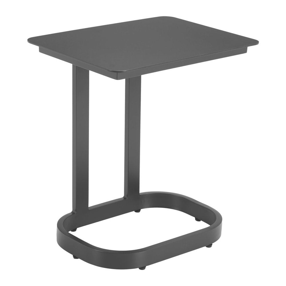 22" Black Aluminum Outdoor Side Table HomeRoots