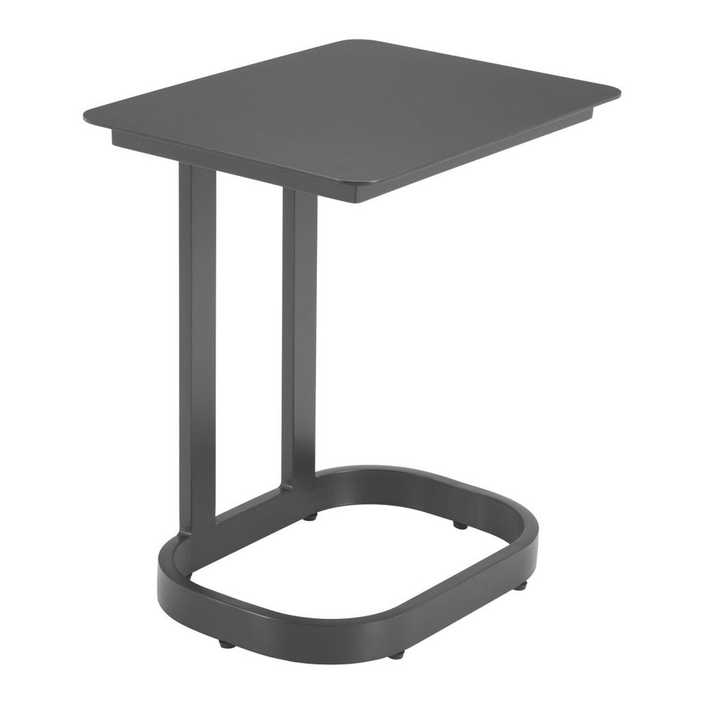 22" Black Aluminum Outdoor Side Table HomeRoots