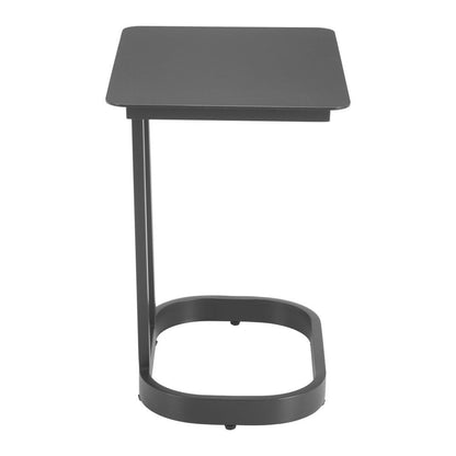 22" Black Aluminum Outdoor Side Table HomeRoots