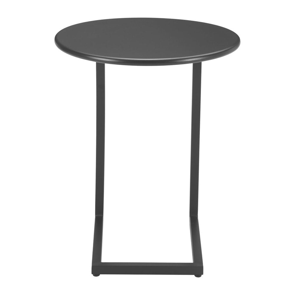 20" Black Aluminum Round Outdoor Side Table HomeRoots