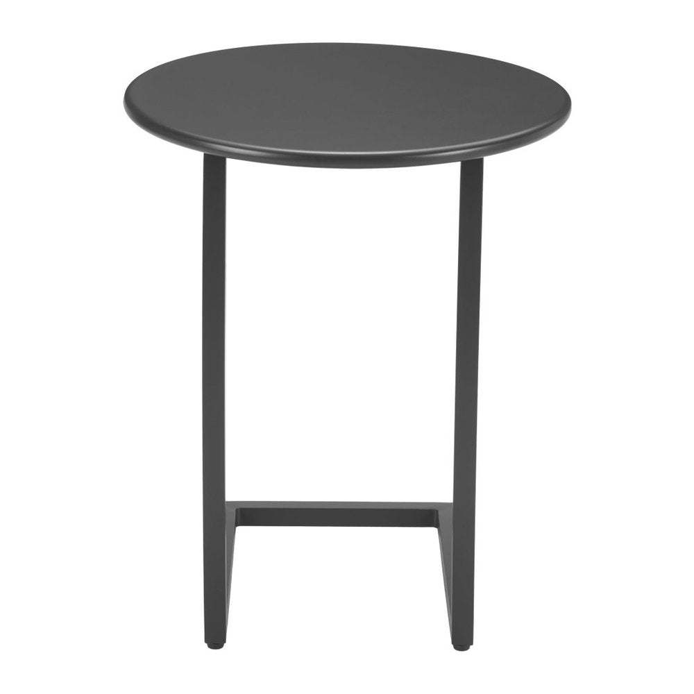 20" Black Aluminum Round Outdoor Side Table HomeRoots