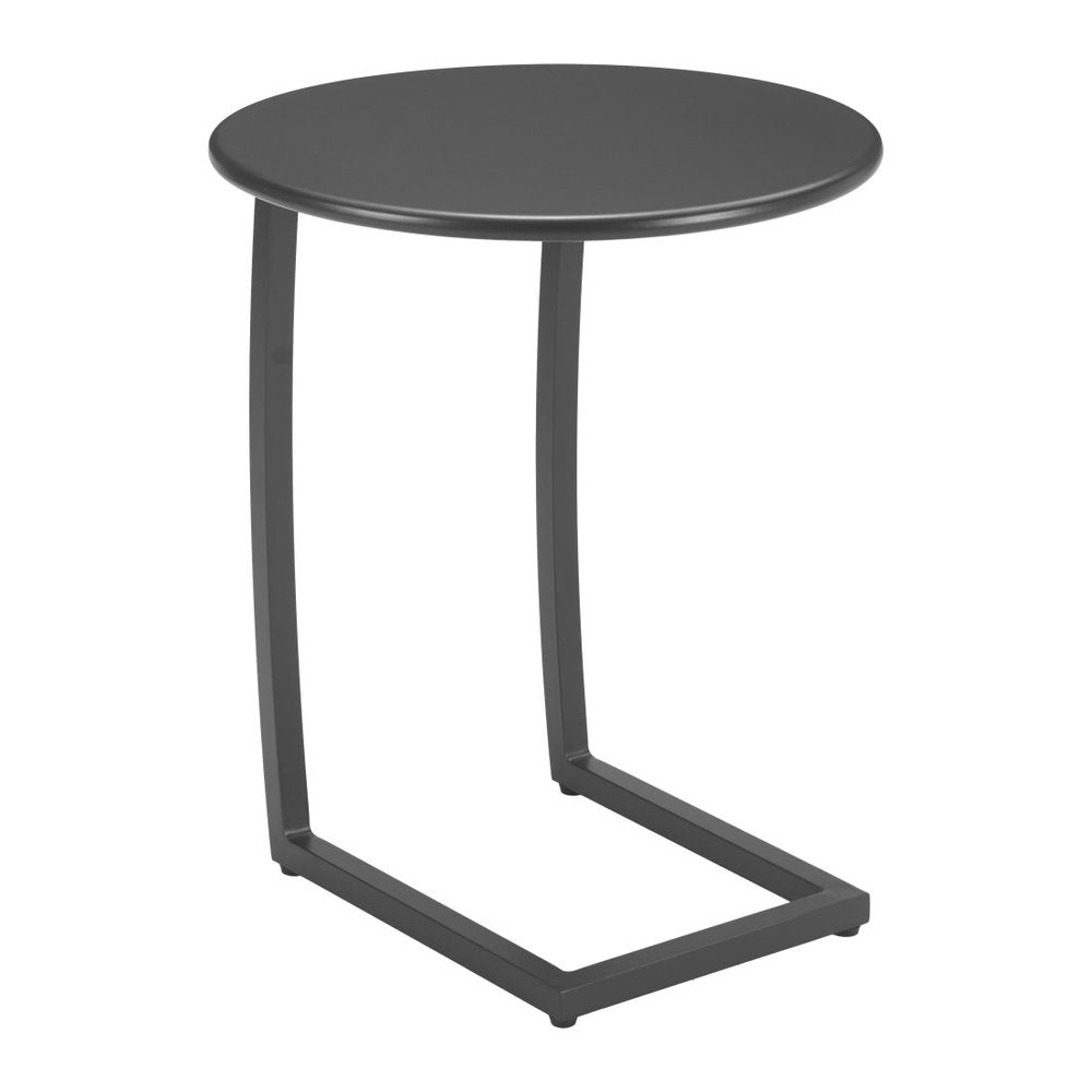 20" Black Aluminum Round Outdoor Side Table HomeRoots