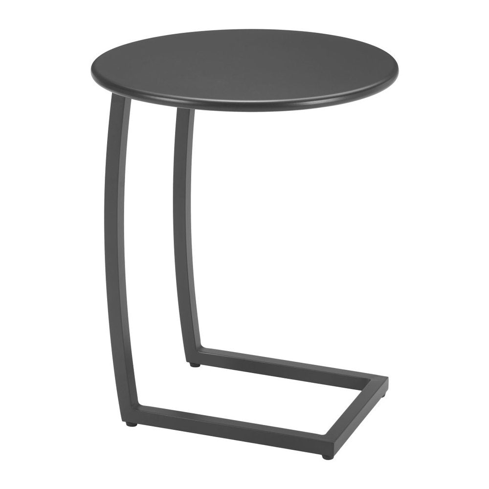 20" Black Aluminum Round Outdoor Side Table HomeRoots