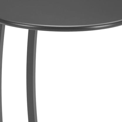 20" Black Aluminum Round Outdoor Side Table HomeRoots